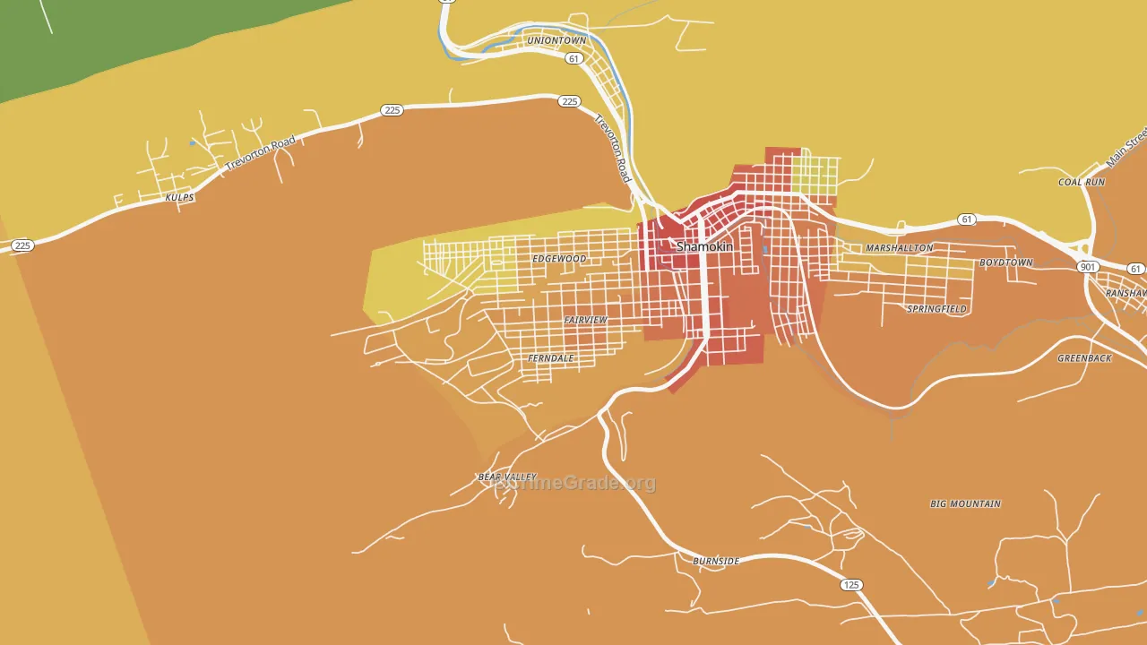 Fairview-Ferndale, PA Map of Assault Rates