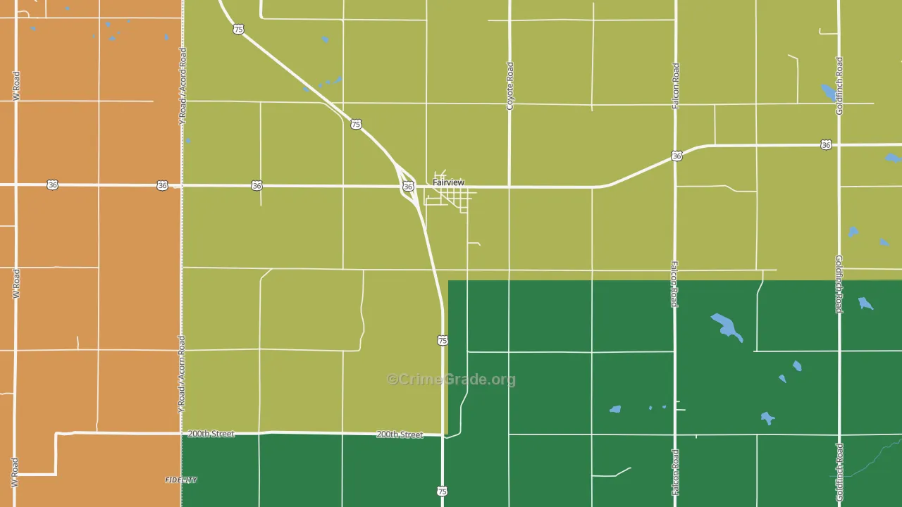 Fairview, KS Map of Assault Rates