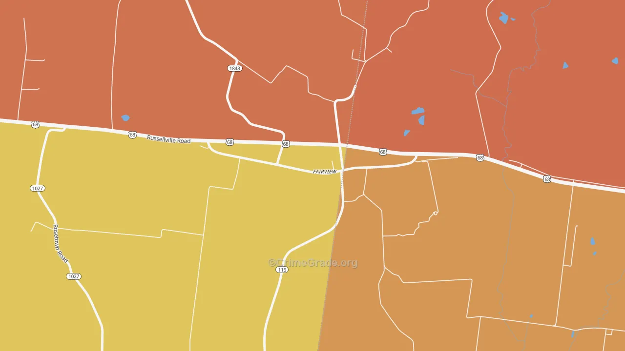 Fairview, KY Map of Assault Rates
