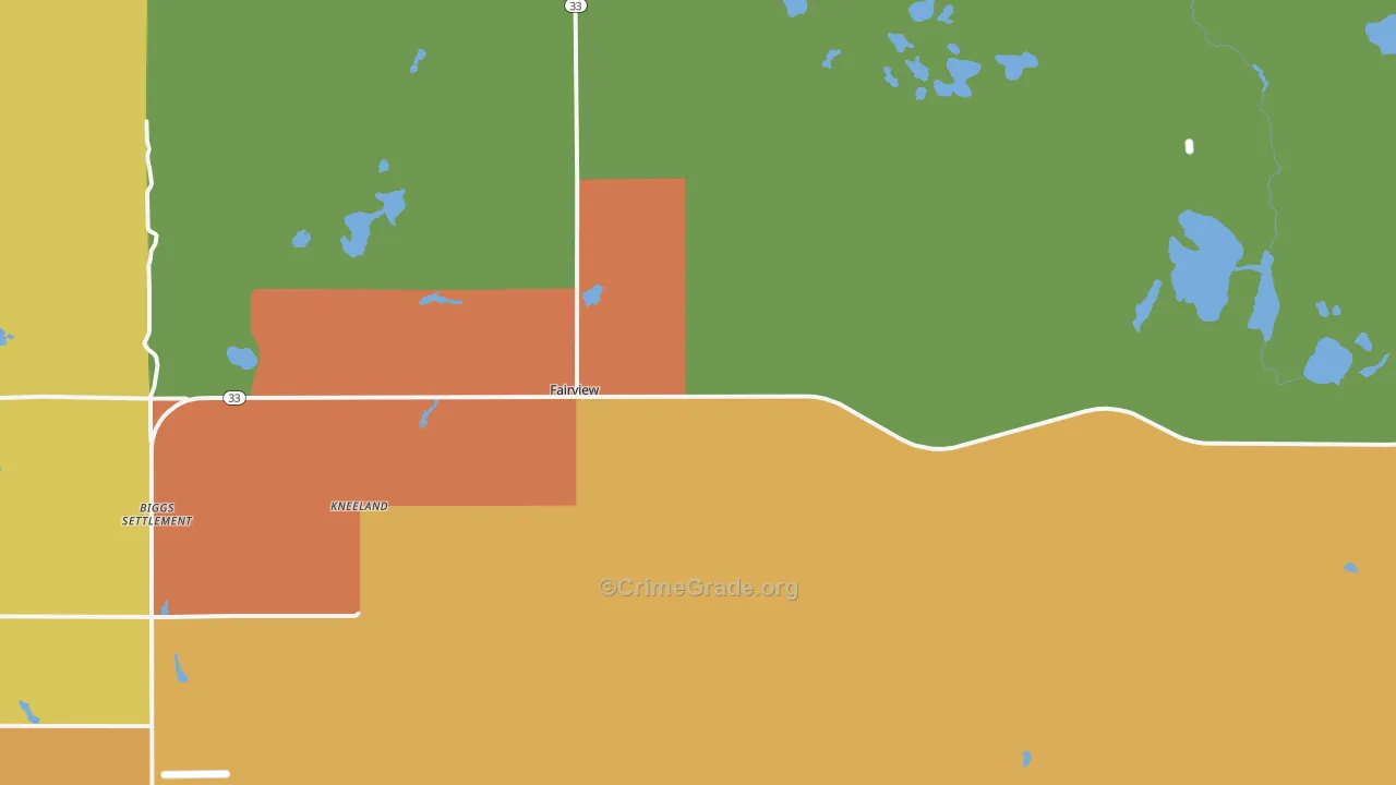 Fairview, MI Map of Assault Rates