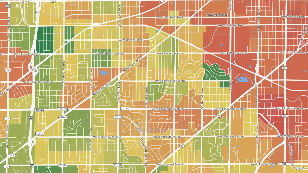 Fairview, Milwaukee, WI Map of Assault Rates