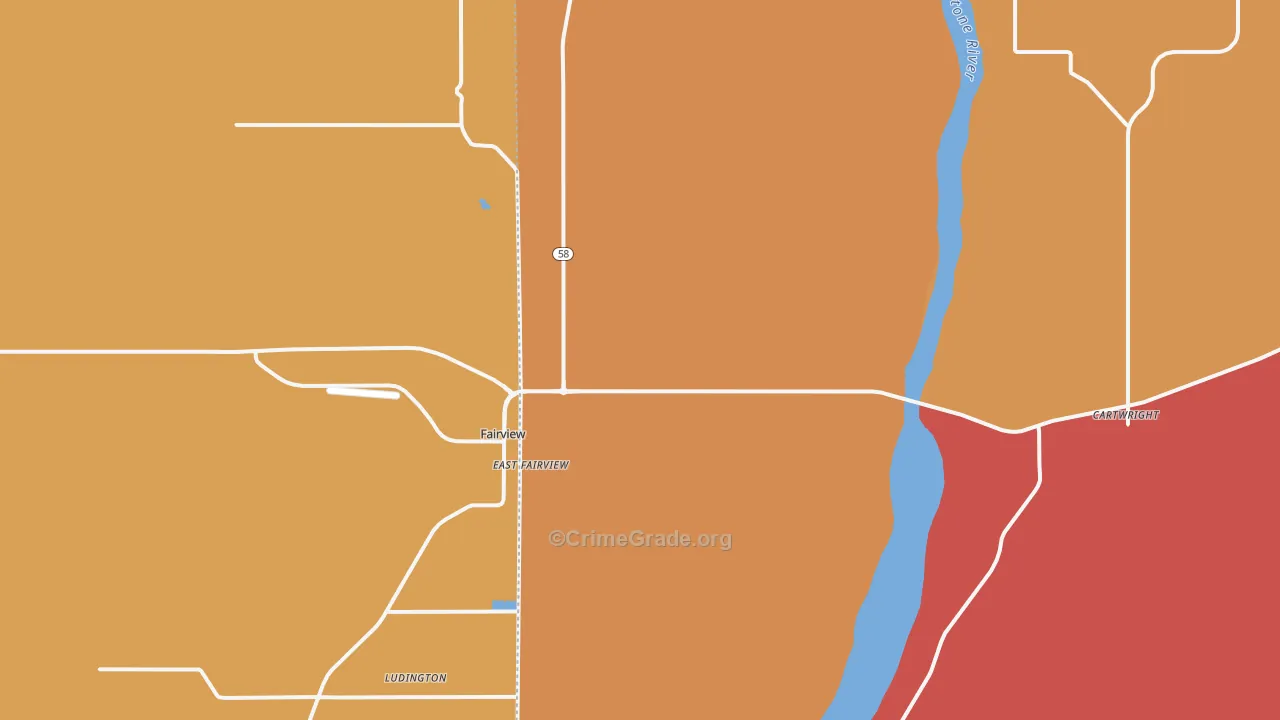 Fairview, ND Map of Assault Rates