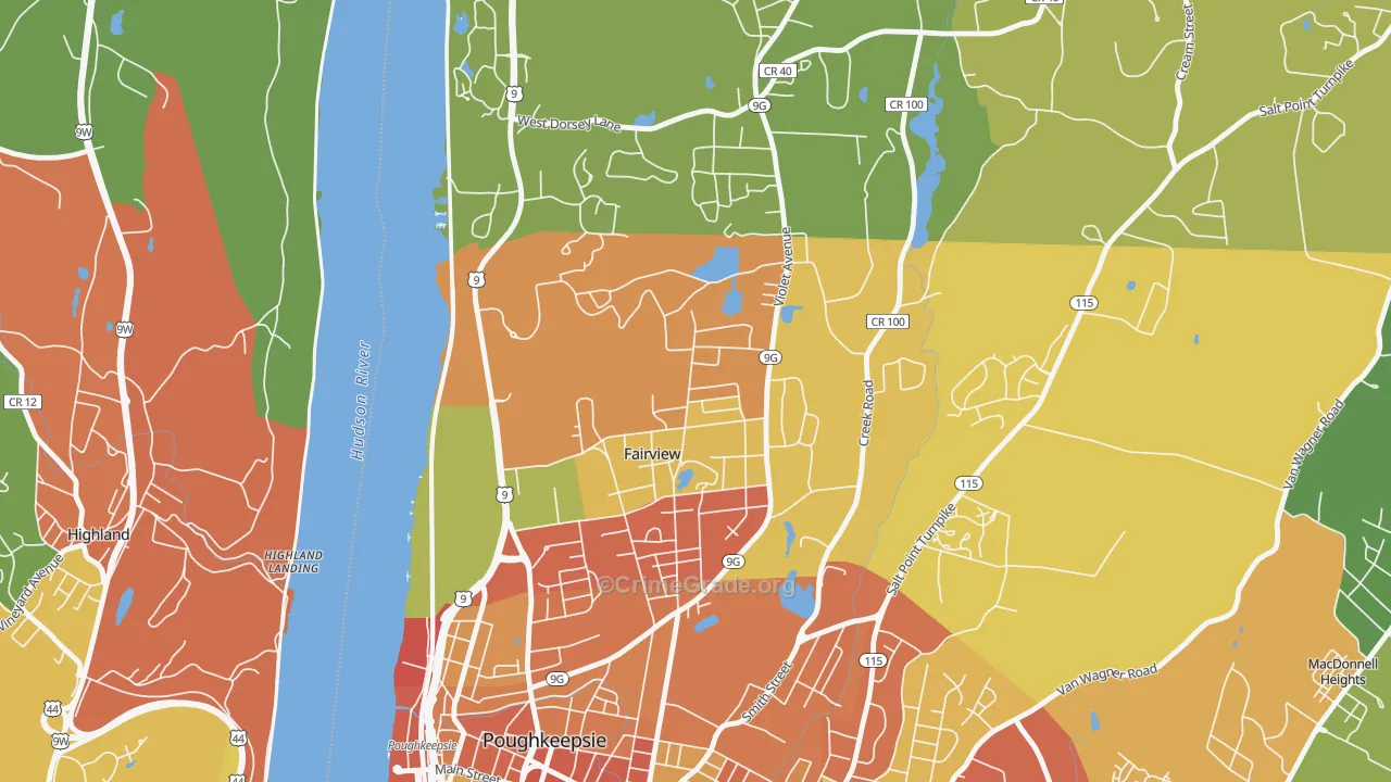 Fairview, NY Map of Assault Rates