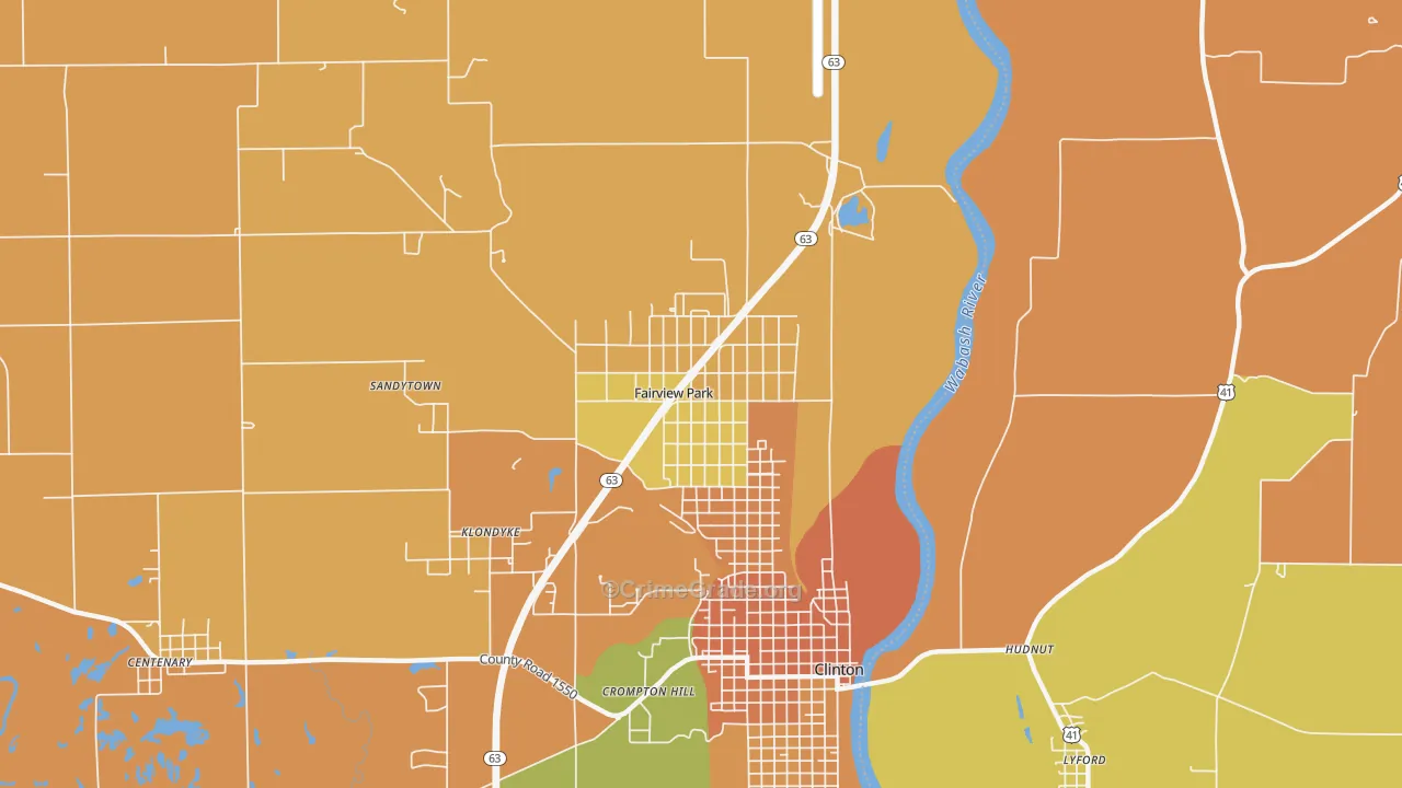 Fairview Park, IN Map of Assault Rates