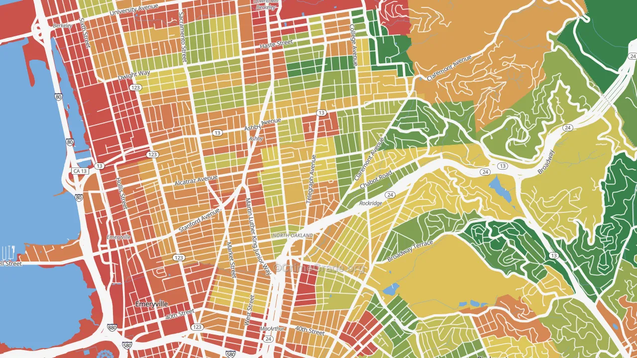 Fairview Park, Oakland, CA Map of Assault Rates