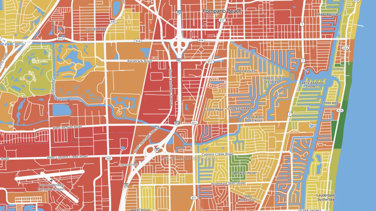 Fairview, Pompano Beach, FL Map of Assault Rates