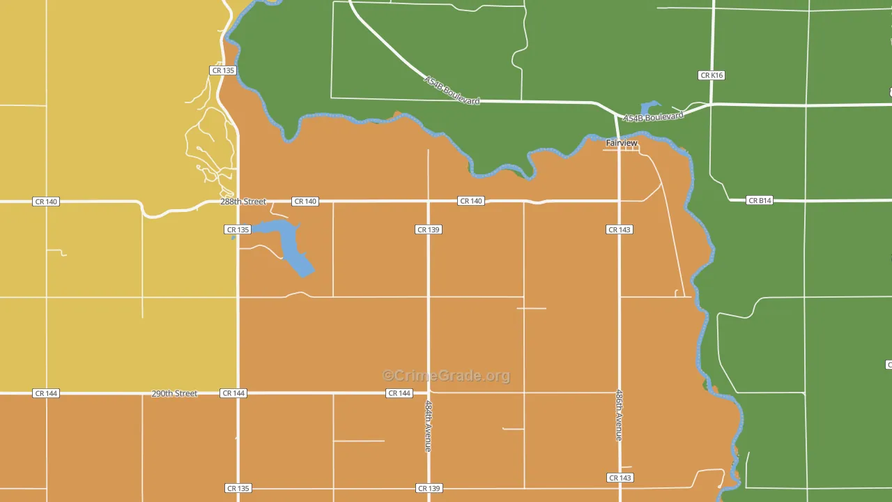Fairview, SD Map of Assault Rates