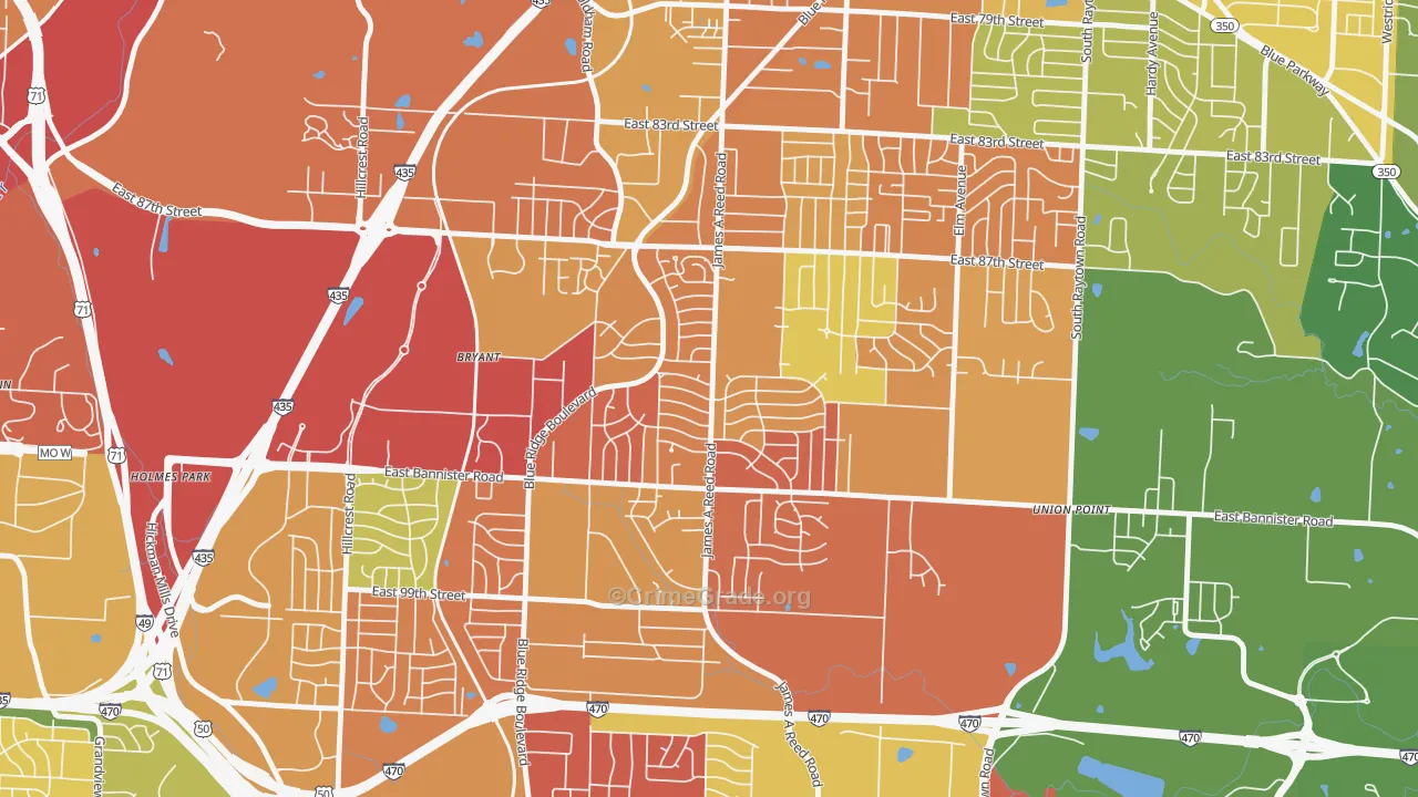 Fairwood and Robandee, Kansas City, MO Map of Assault Rates