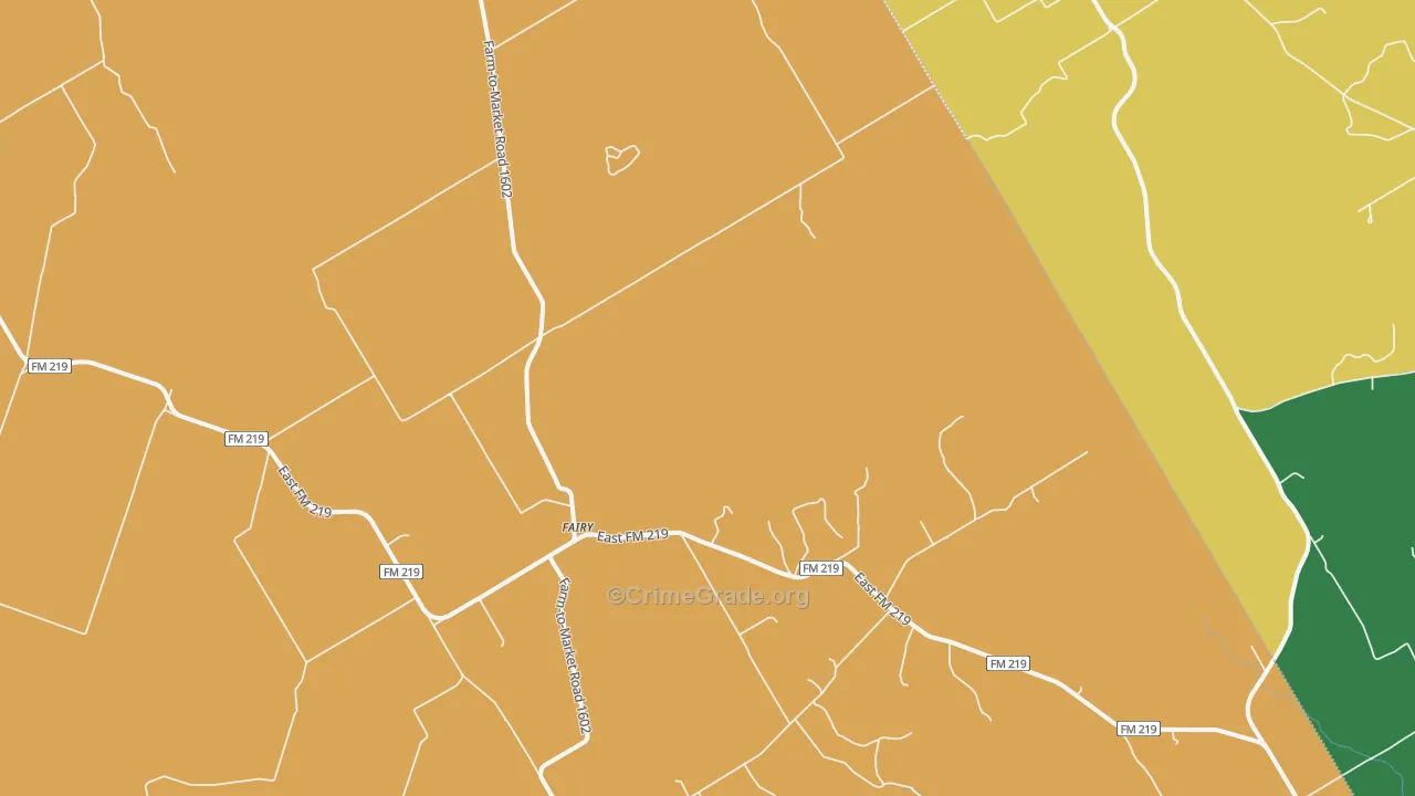 Fairy, TX Map of Assault Rates