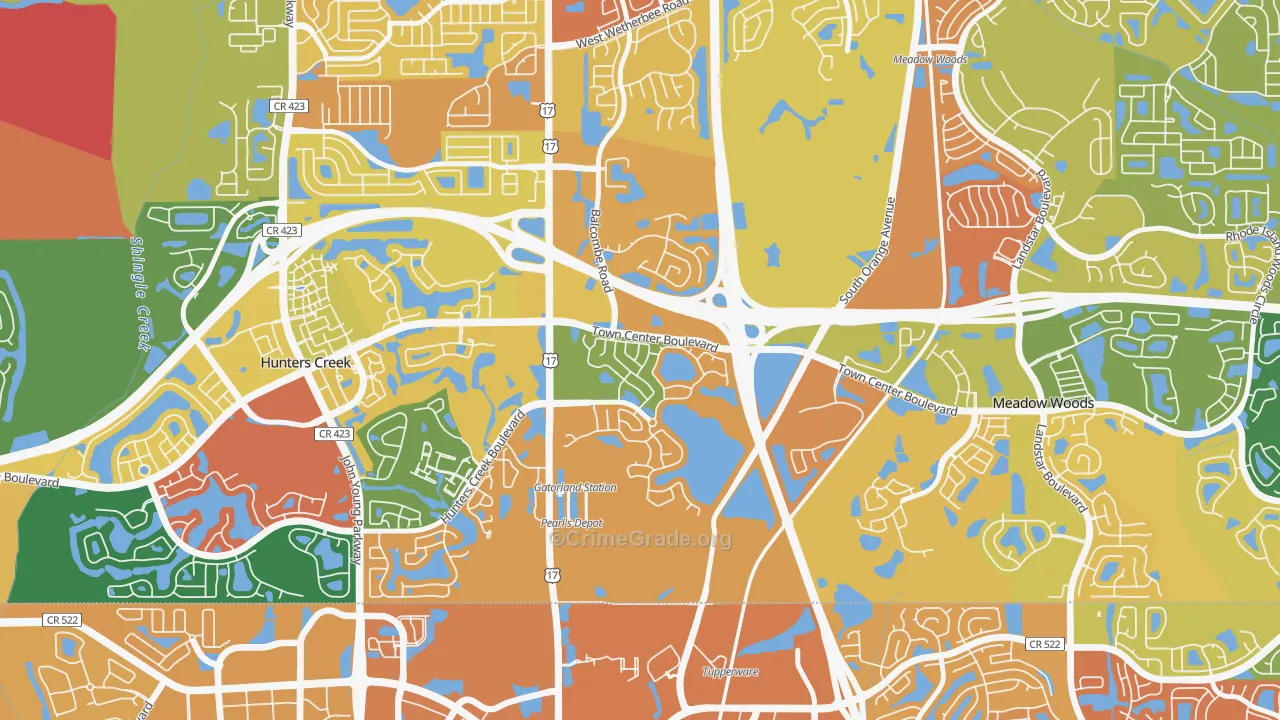 Falcon Trace, Southchase, FL Map of Assault Rates