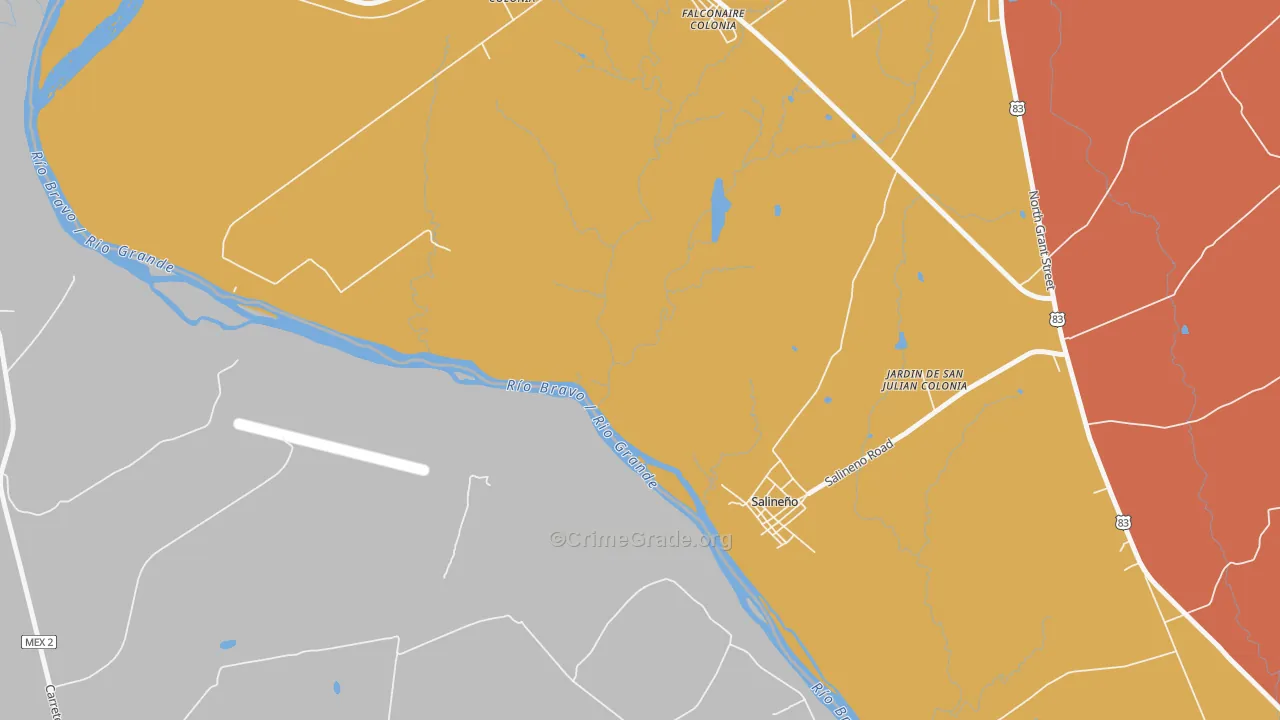 Falcon Village, TX Map of Assault Rates