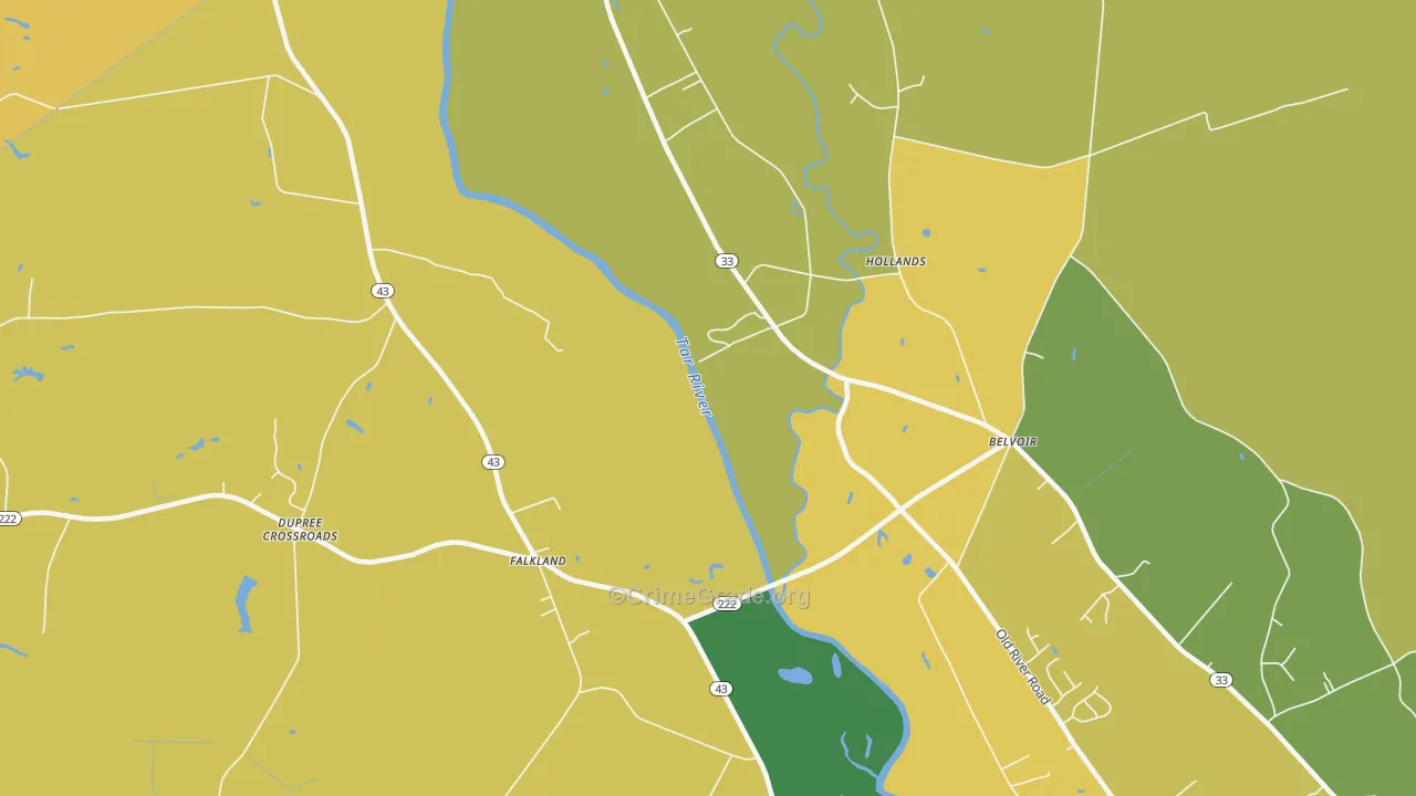 Falkland, NC Map of Assault Rates