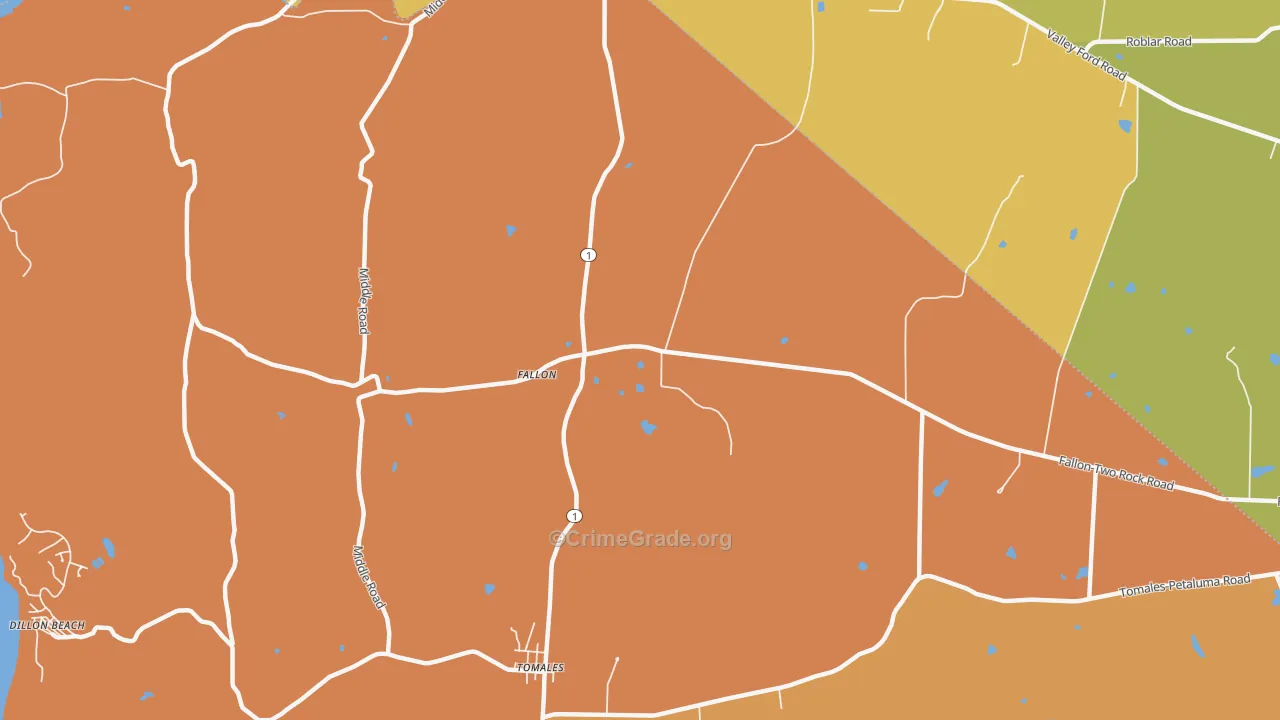 Fallon, CA Map of Assault Rates