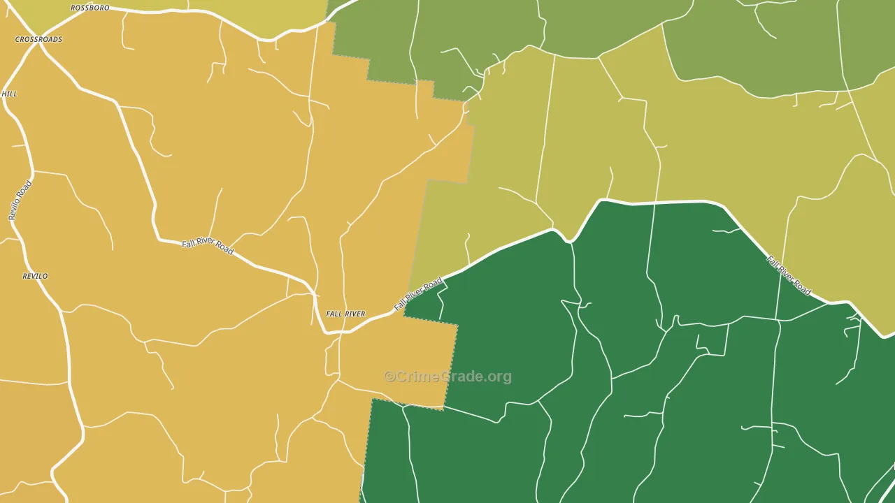 Fallriver, TN Map of Assault Rates