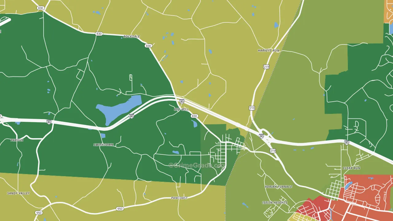 Falls Creek, PA Map of Assault Rates