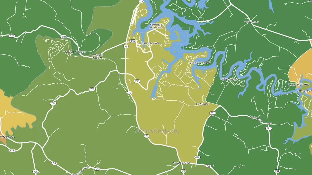 Falls Of Rough, KY Map of Assault Rates