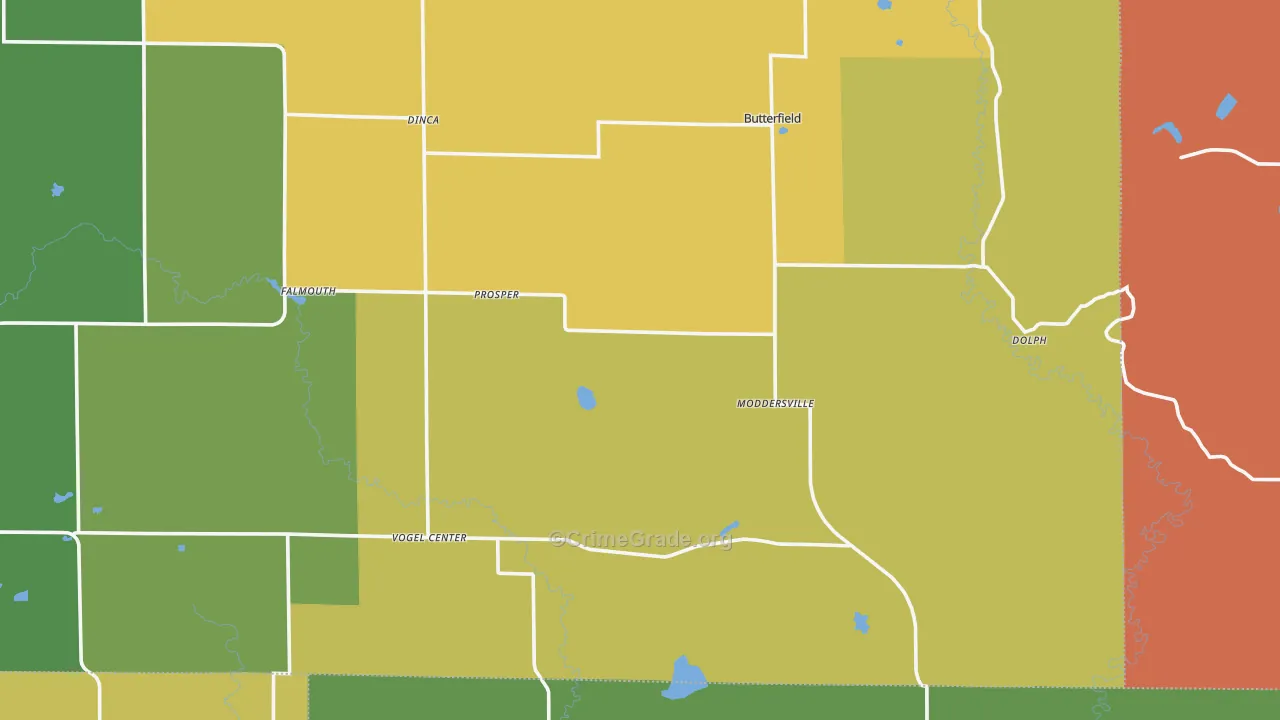 Falmouth, MI Map of Assault Rates