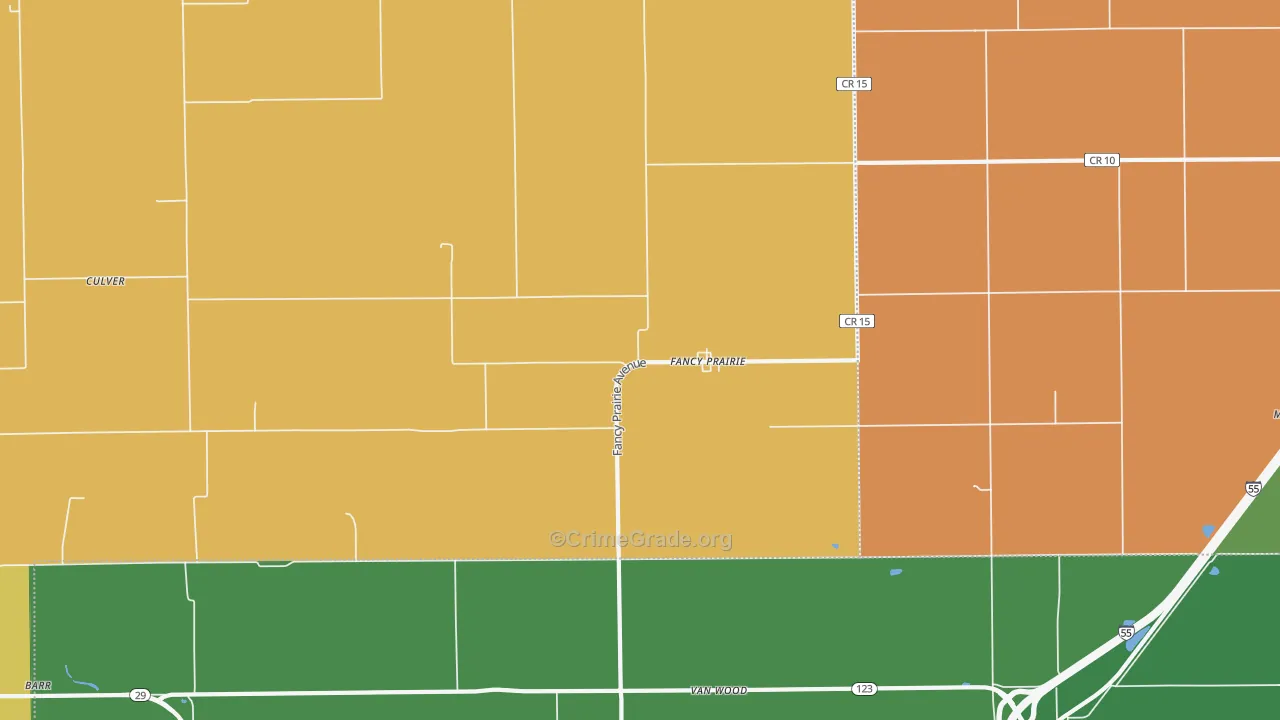 Fancy Prairie, IL Map of Assault Rates