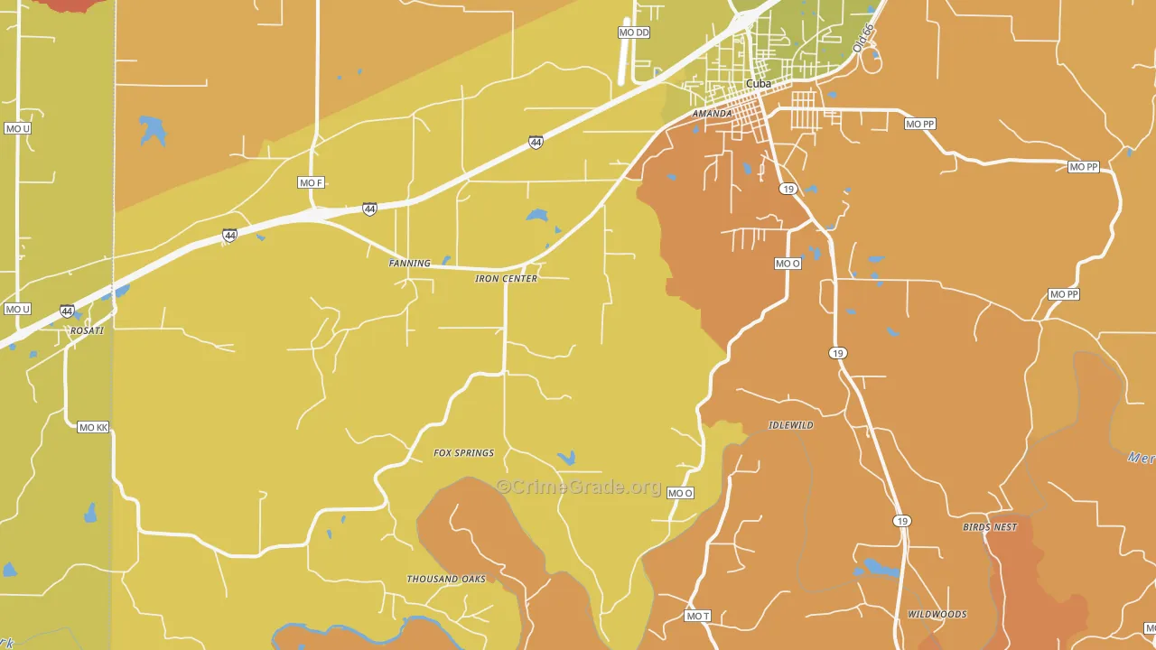 Fanning, MO Map of Assault Rates