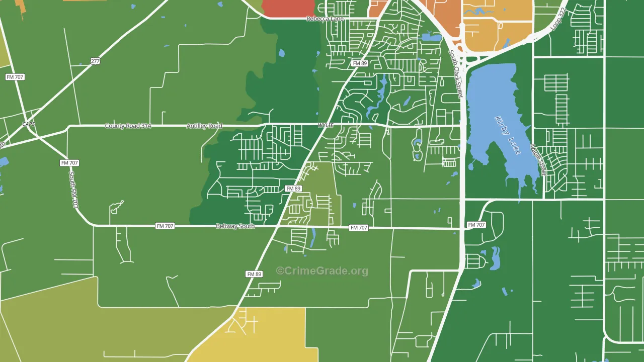 Far Southside, Abilene, TX Map of Assault Rates