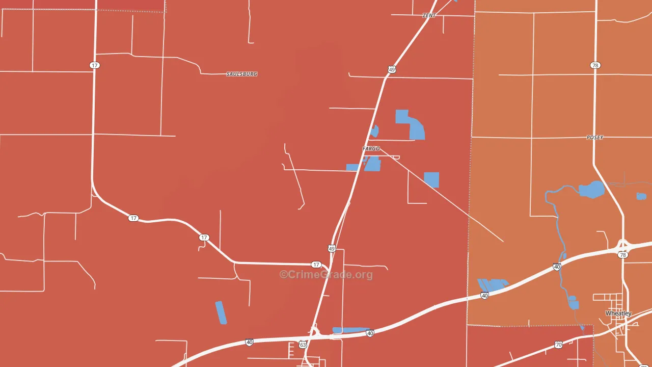 Fargo, AR Map of Assault Rates