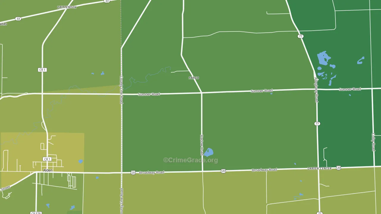 Fargo, NY Map of Assault Rates