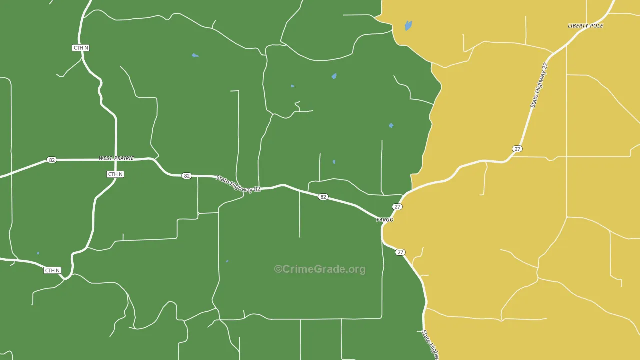 Fargo, WI Map of Assault Rates
