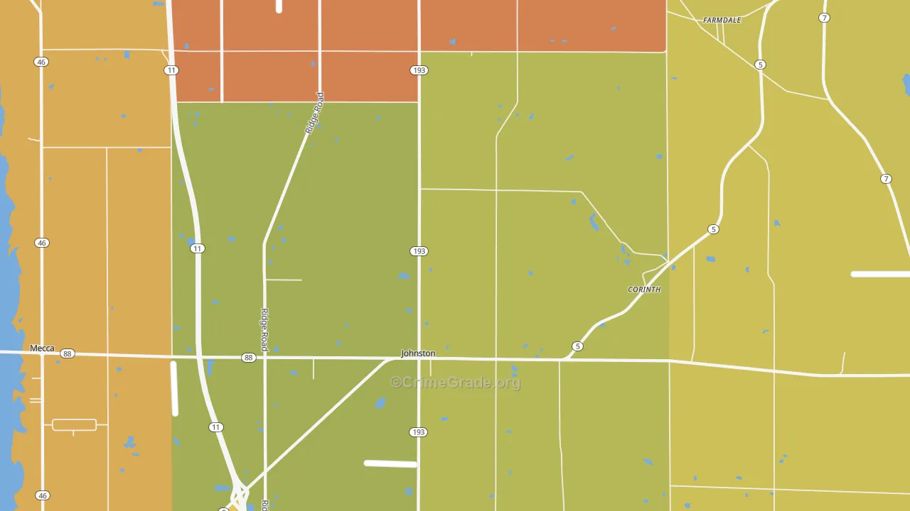 Farmdale, OH Map of Assault Rates