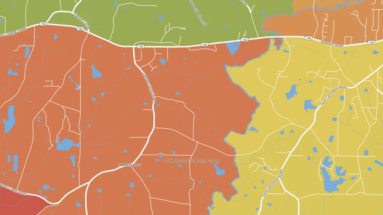 Farmers High, GA Map of Assault Rates