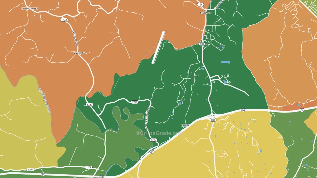 Farmers, KY Map of Assault Rates