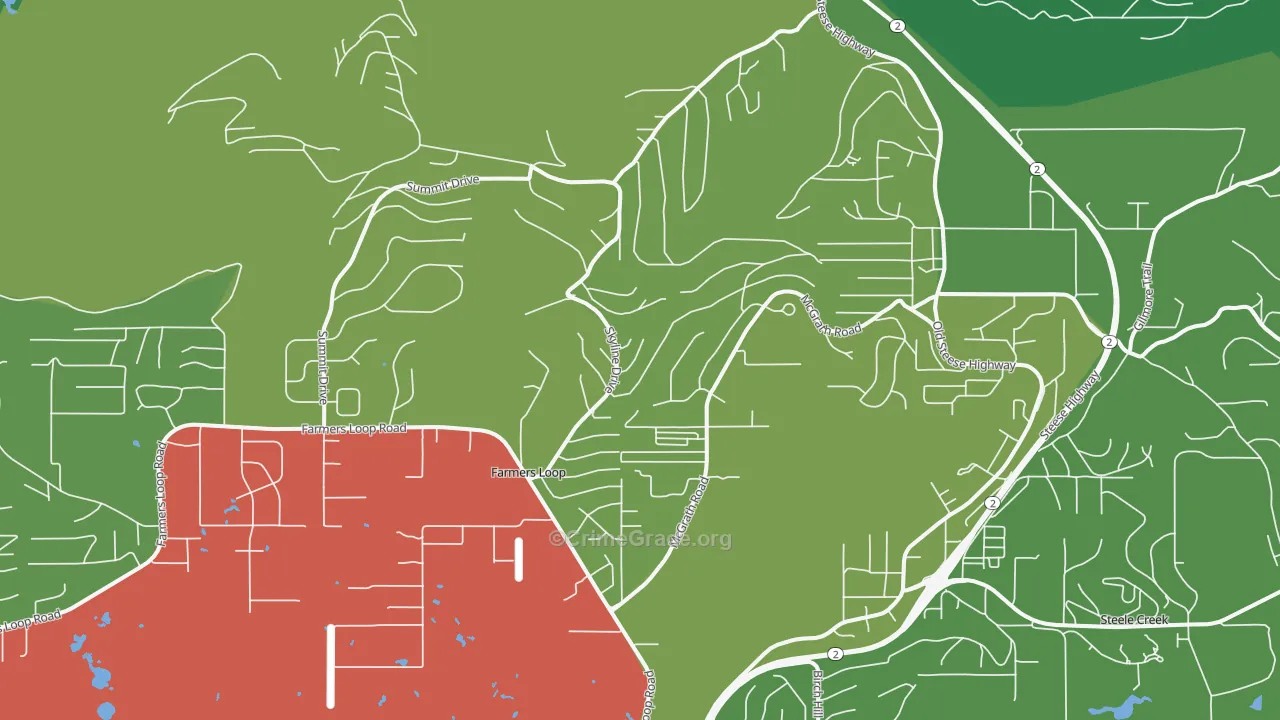 Farmers Loop, AK Map of Assault Rates