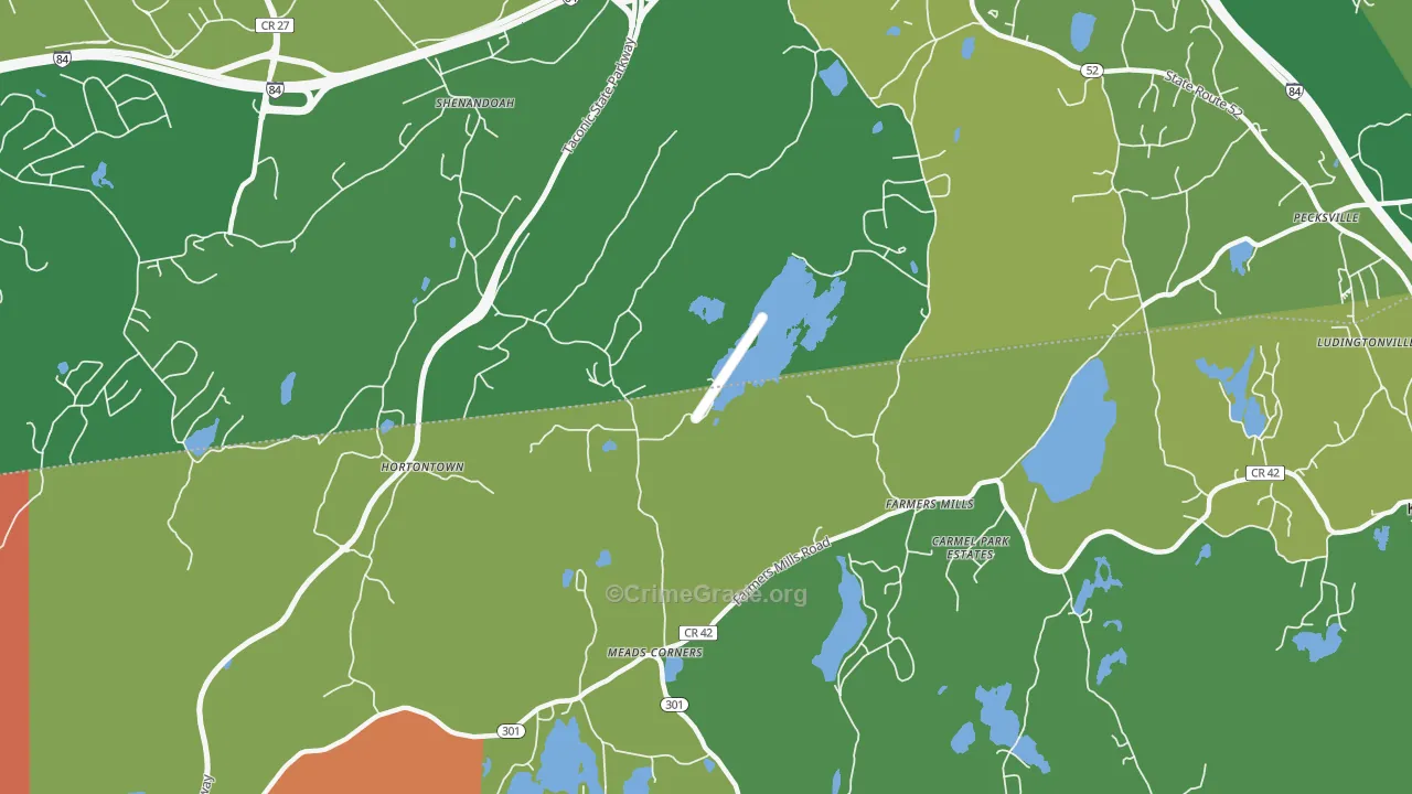 Farmers Mills, NY Map of Assault Rates