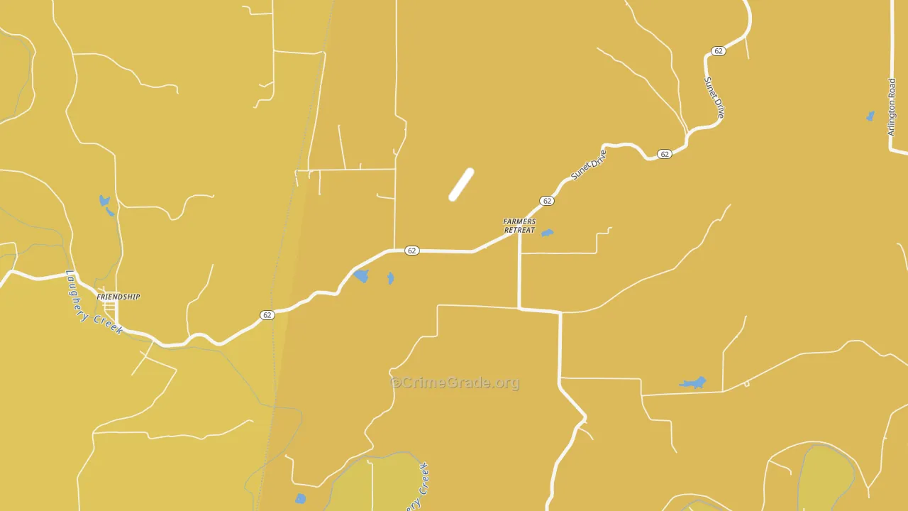 Farmers Retreat, IN Map of Assault Rates