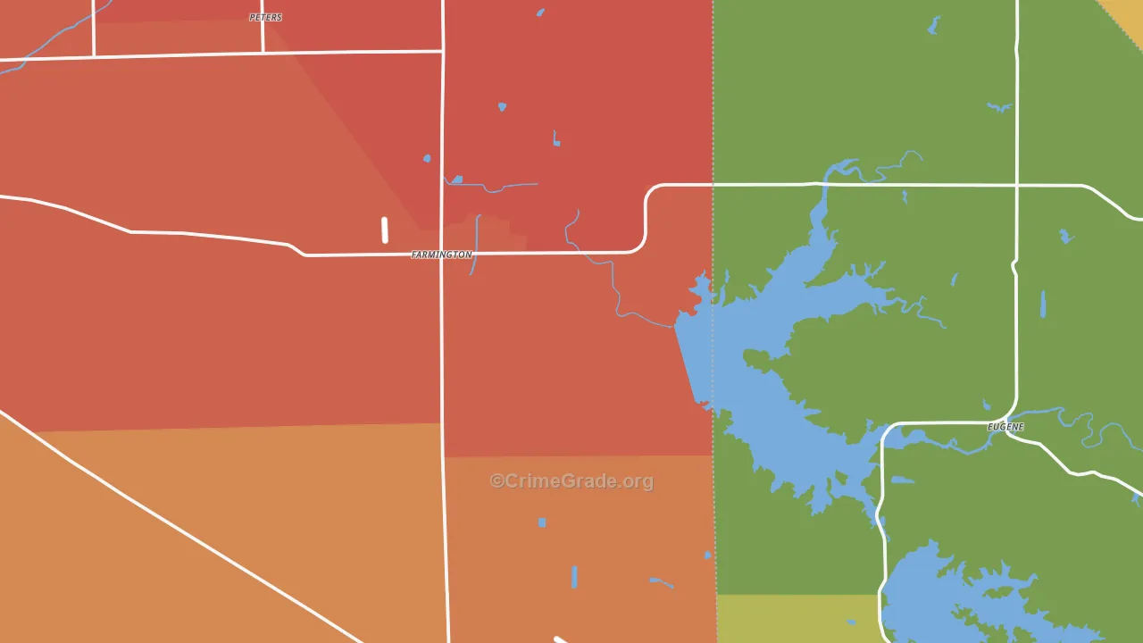 Farmington, CA Map of Assault Rates