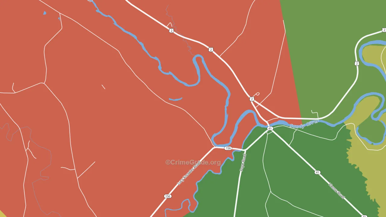 Farmington Falls, ME Map of Assault Rates
