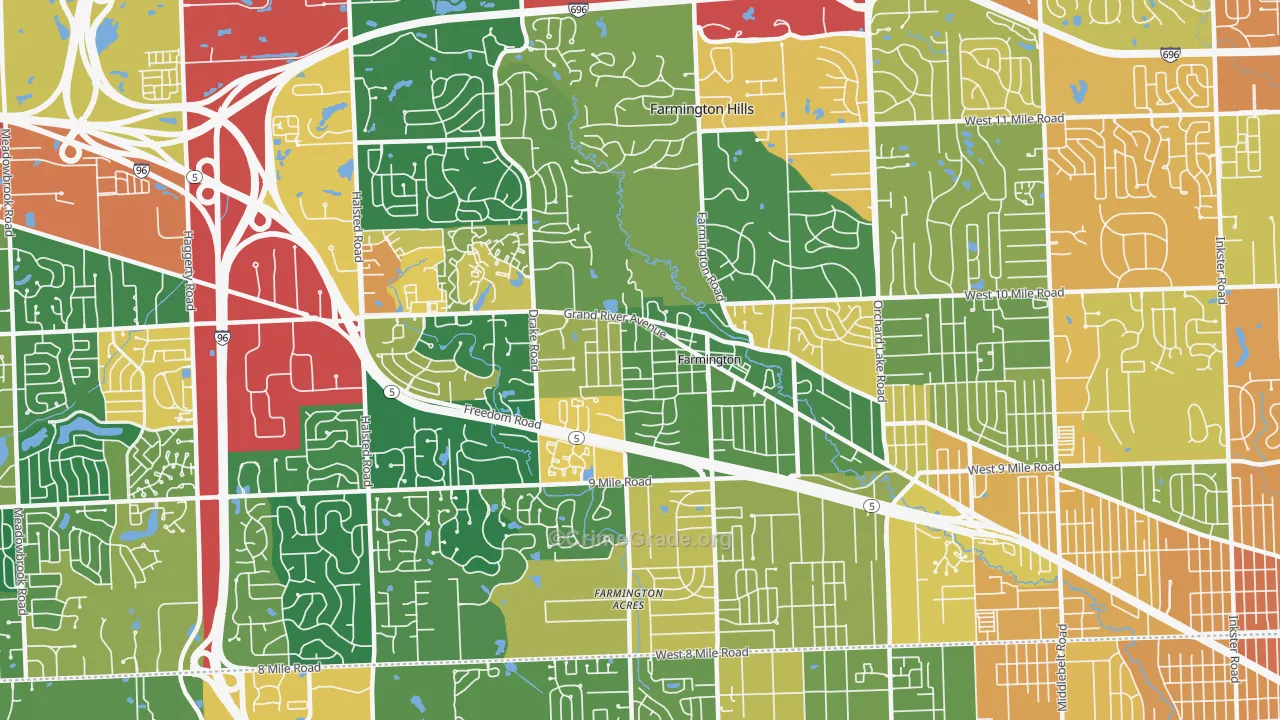 Farmington, MI Map of Assault Rates