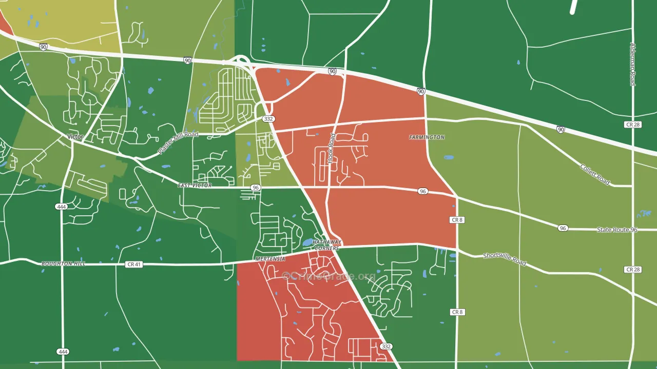 Farmington, NY Map of Assault Rates