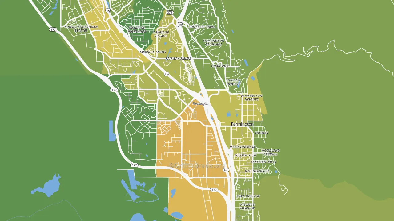 Farmington, UT Map of Assault Rates
