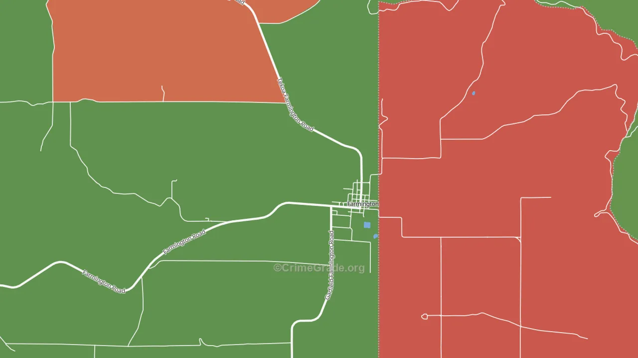 Farmington, WA Map of Assault Rates