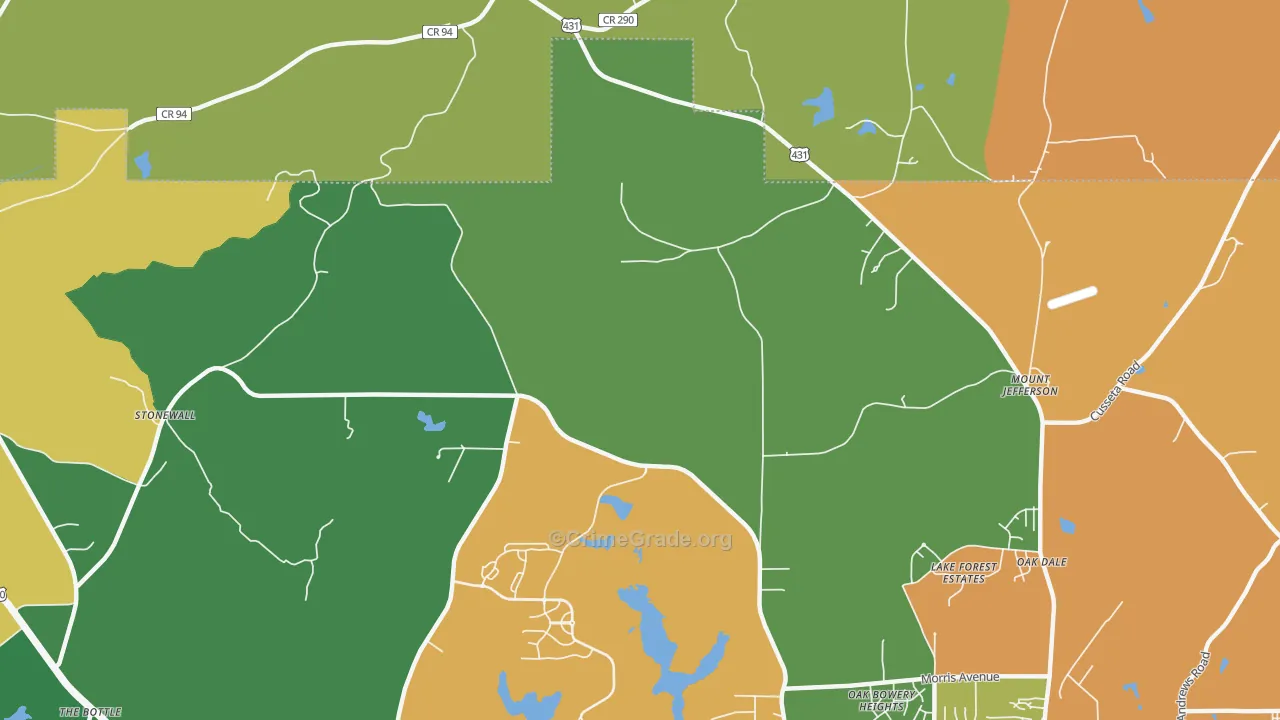 Farmville, AL Map of Assault Rates