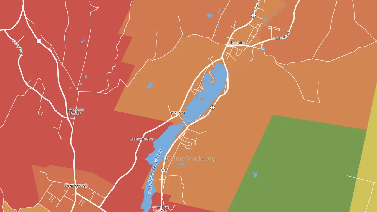Farnams, MA Map of Assault Rates