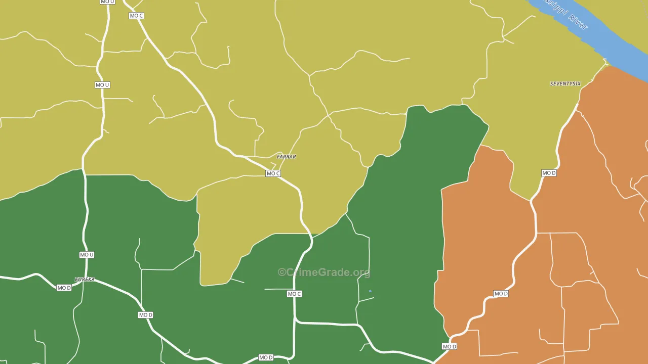 Farrar, MO Map of Assault Rates