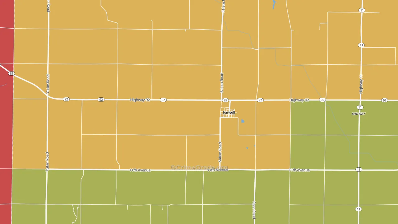 Farwell, NE Map of Assault Rates