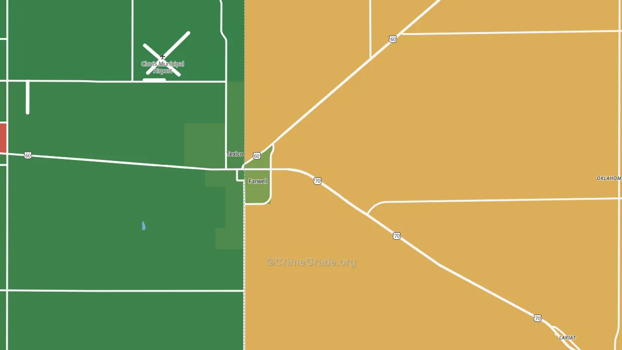 Farwell, TX Map of Assault Rates