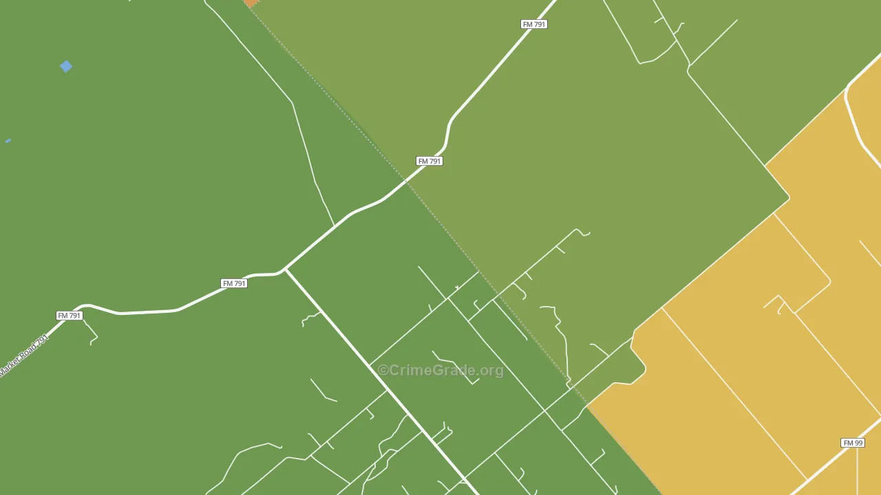 Fashing, TX Map of Assault Rates