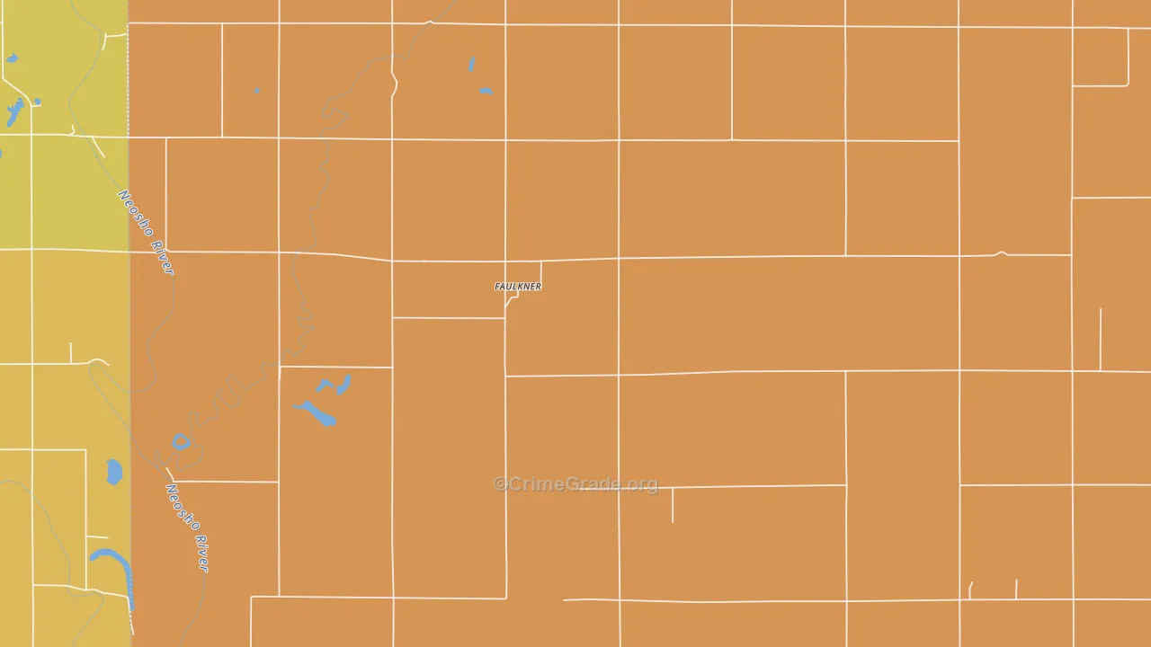 Faulkner, KS Map of Assault Rates