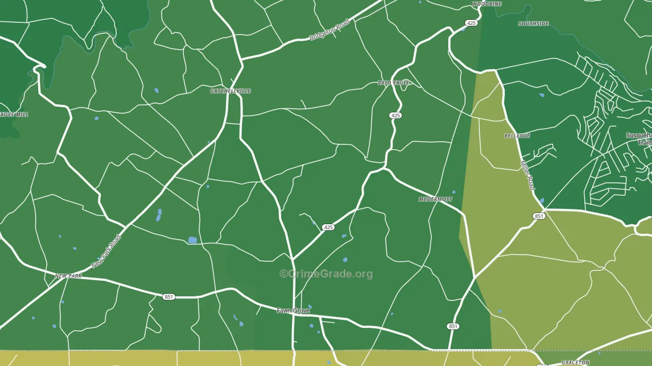 Fawn Grove, PA Map of Assault Rates