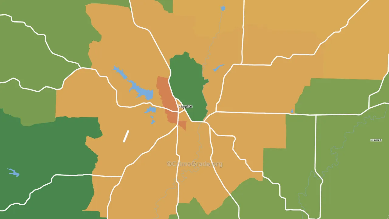 Fayette, MO Map of Assault Rates