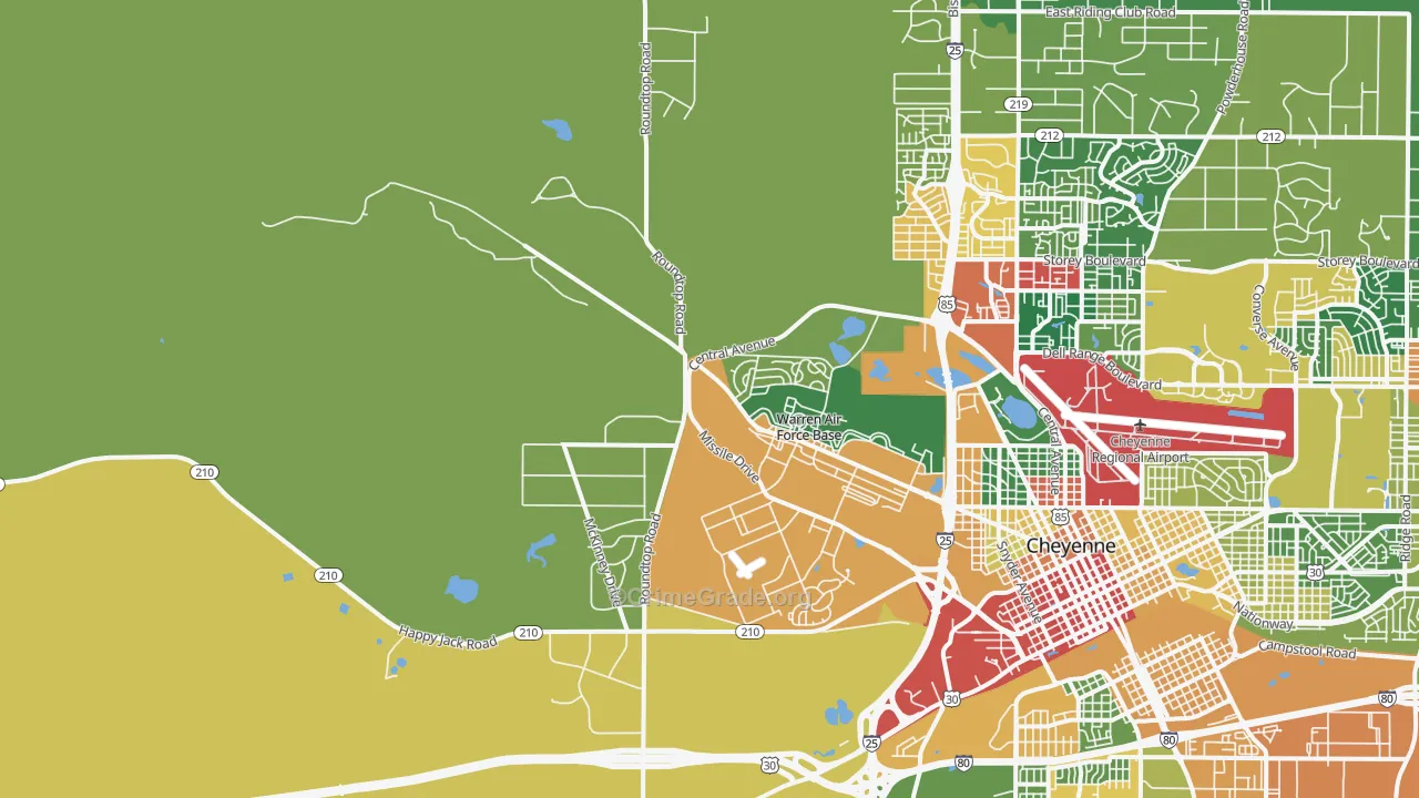 Fe Warren Afb, WY Map of Assault Rates