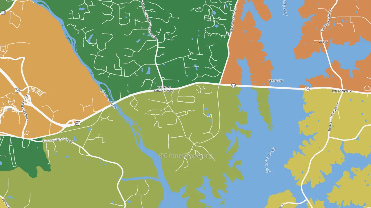 Fearrington, NC Map of Assault Rates